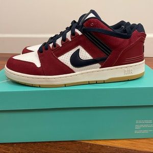 Nike SB Air Force 2 Low - Team Red, Obsidian, White - Size 12 - Worn Once